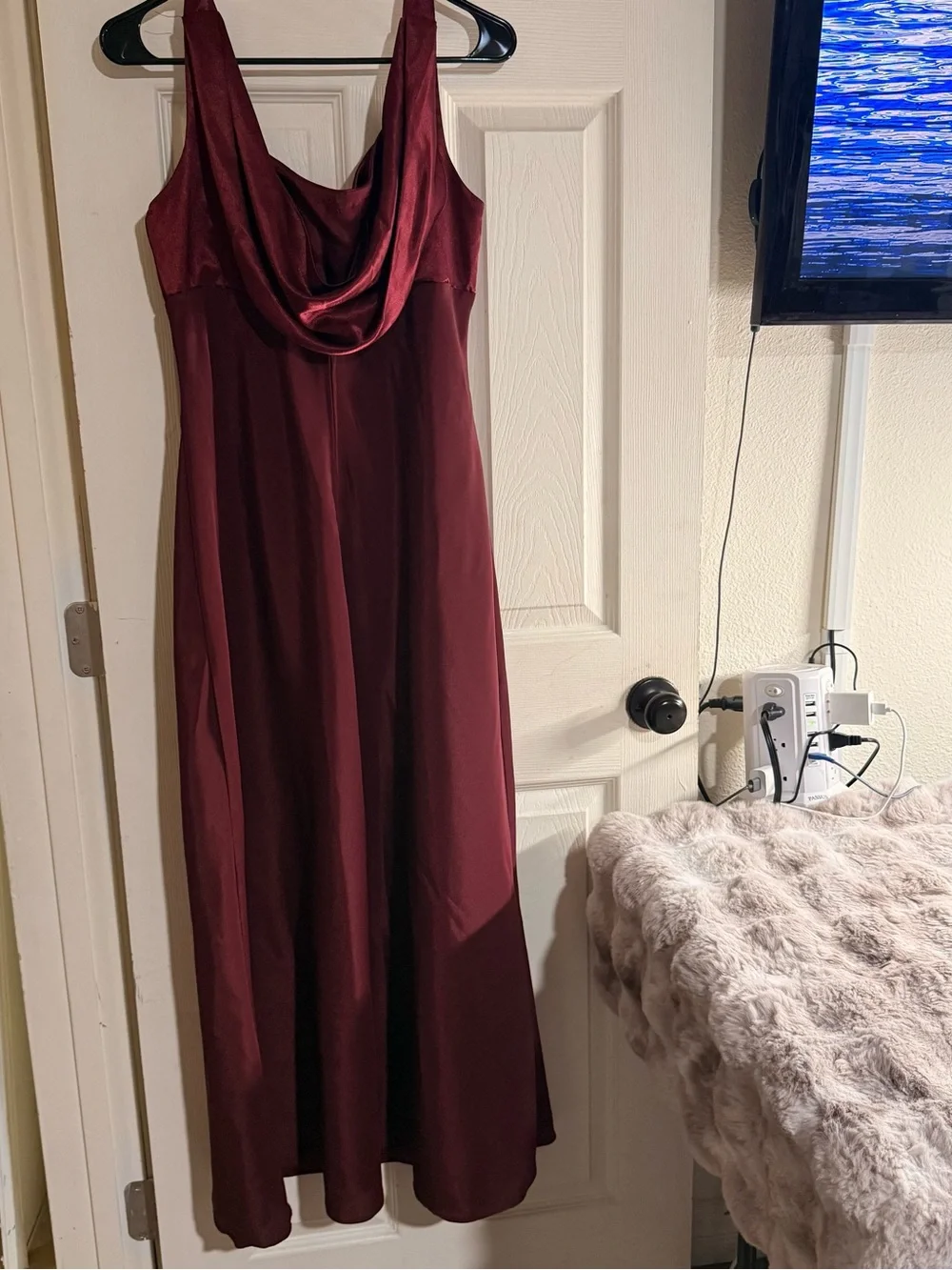 Aspeed U.S.A. Women’s Burgundy Formal Gown Size 2XL Sleeveless Evening Dress - Picture 3 of 7